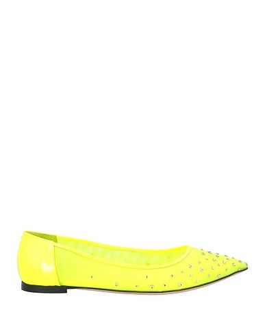 GIUSEPPE ZANOTTI Ballerine Giallo Pelle, Fibre tessili