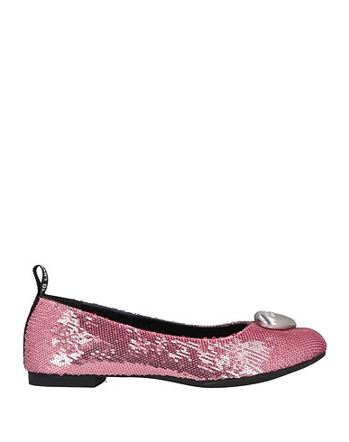 LOVE MOSCHINO Ballet flats Pink Textile fibers