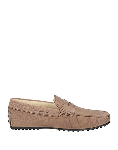 TOD'S Loafers Khaki Shearling