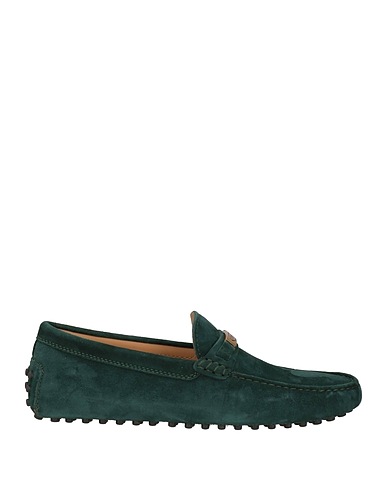 TOD'S Loafers Green Leather