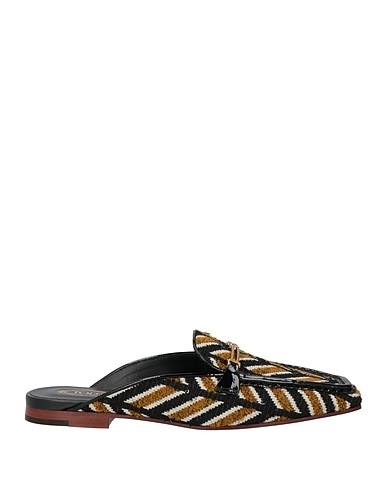 TOD'S Mules and clogs Marigold Leather, Textile fibres