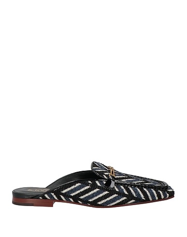 TOD'S Mules and clogs Midnight blue Leather, Textile fibers