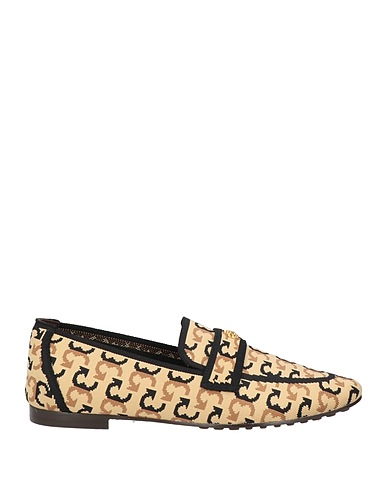 TORY BURCH Loafers Beige Textile fibers