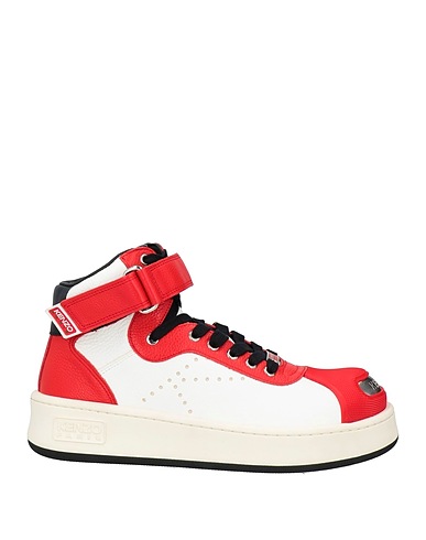 KENZO Sneakers Red Leather, Metal, Plastic