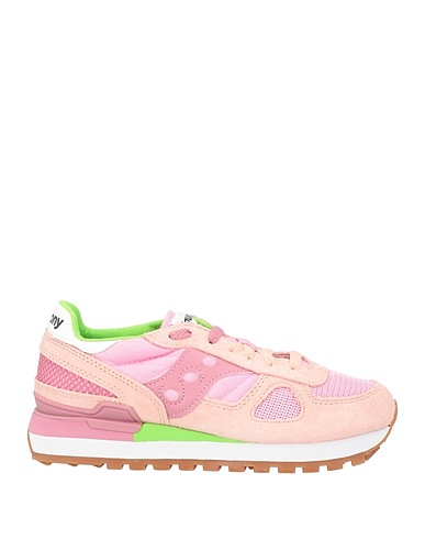 SAUCONY Sneakers Pink Textile fibres, Leather
