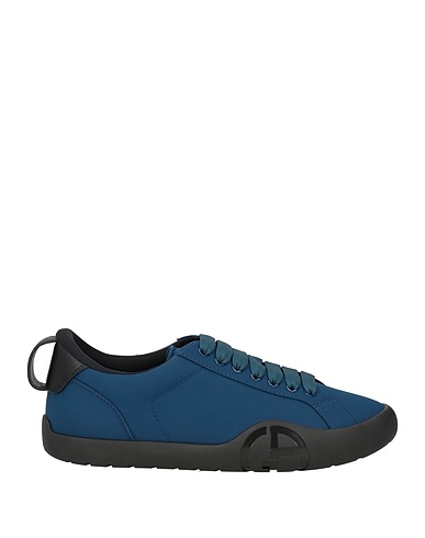 GIORGIO ARMANI Sneakers Blue Textile fibers, Leather