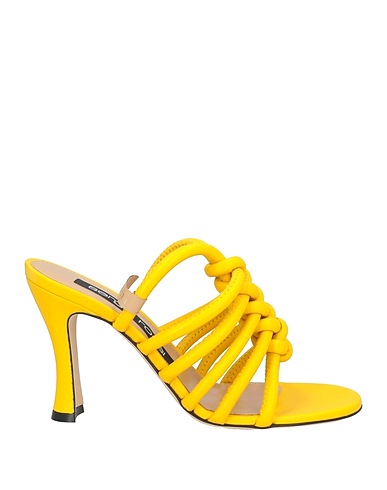 SERGIO ROSSI Sandals Yellow Leather