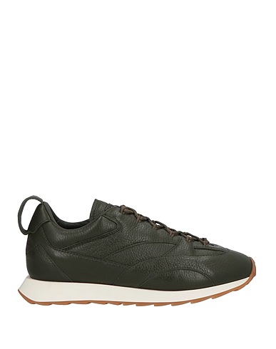 GIORGIO ARMANI スニーカー ダークグリーン 革（なめし加工）