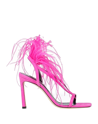 SERGIO ROSSI Sandals Leather, Feathers