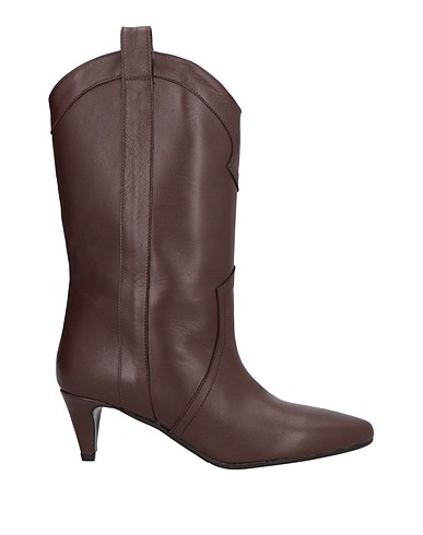 GISÉL MOIRÉ Ankle boot Dark brown Leather