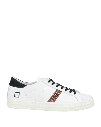D.A.T.E. Sneakers White Calfskin, Textile fibers