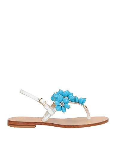 DG POSITANO Flip flops Azure Calfskin