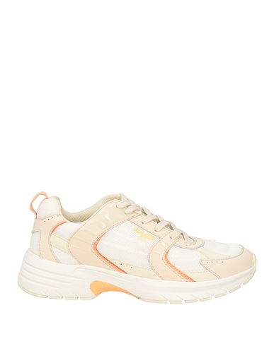 MALLET. Sneakers Beige Leather, Textile fibres