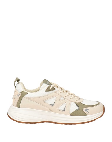 MALLET. Sneakers Beige Leather, Textile fibres