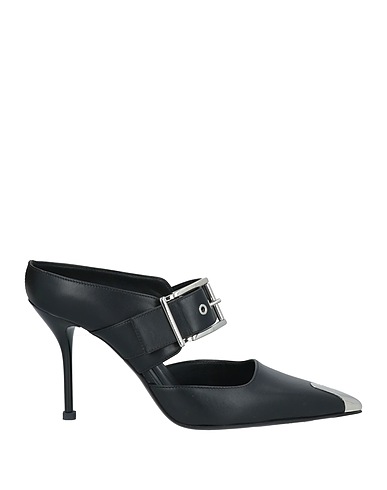 MCQUEEN Mules and clogs Black Leather