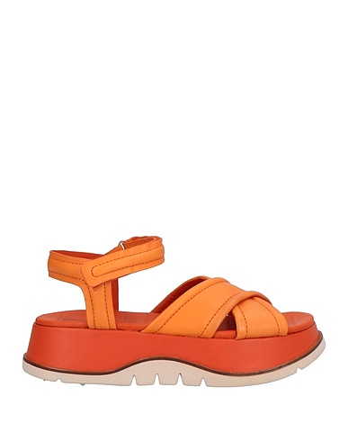 ELVIO ZANON Sandals Orange Leather