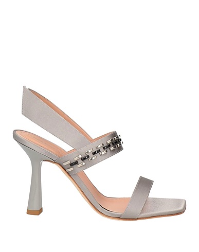 ALBERTA FERRETTI Sandals Grey Textile fibres