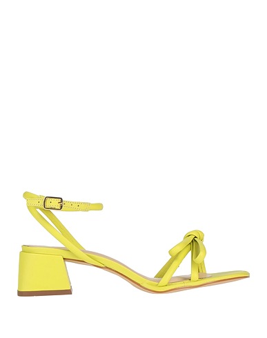 MISS UNIQUE Sandals Lime green Leather