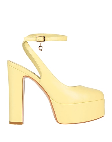 TUA BY BRACCIALINI Pump Pastel yellow Textile fibers