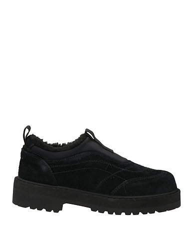 DIEMME Loafers Black Leather, Shearling