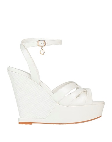 TUA BY BRACCIALINI Sandali Bianco Fibre tessili