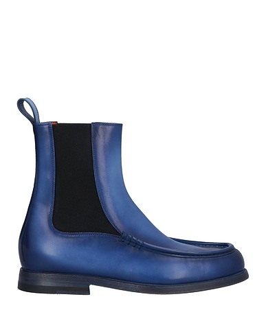 SANTONI Ankle boot Blue Leather