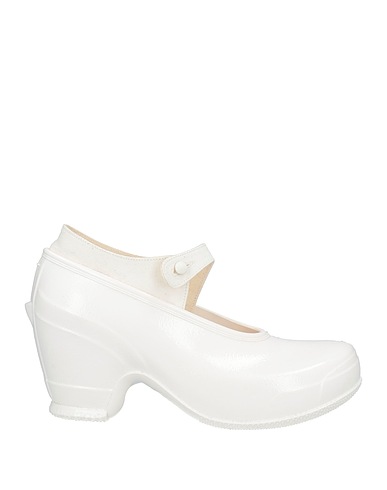 MAISON MARGIELA Décolleté Bianco Gomma, Fibre tessili