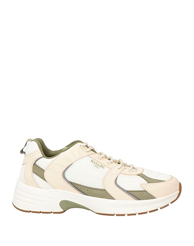 MALLET. Sneakers Weiß Leder, Gewebefasern
