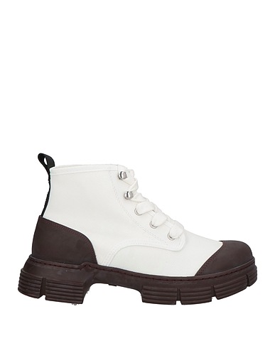 GANNI Ankle boot White Textile fibers