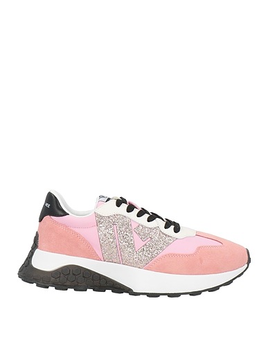 EMANUÉLLE VEE Sneakers Pink Leather, Textile fibres