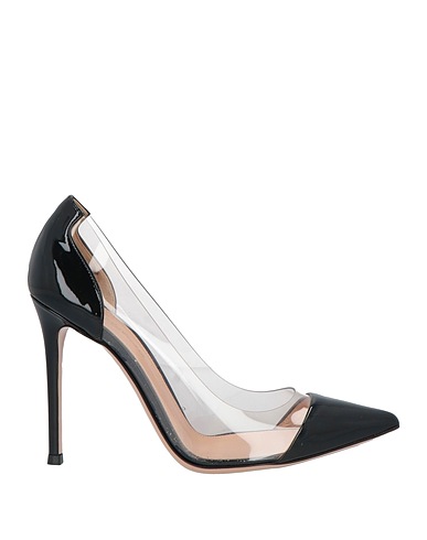 GIANVITO ROSSI Court Black Leather, Plexiglas®