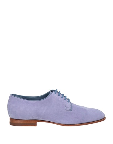SANTONI Laced shoes Lilac Leather