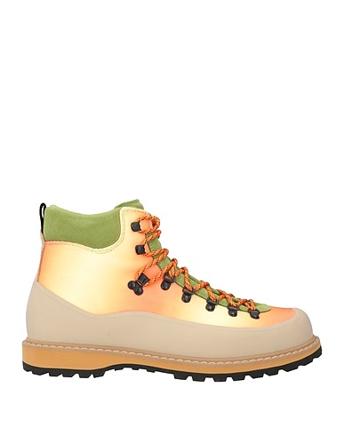 DIEMME Ankle boot Orange Leather, Textile fibers