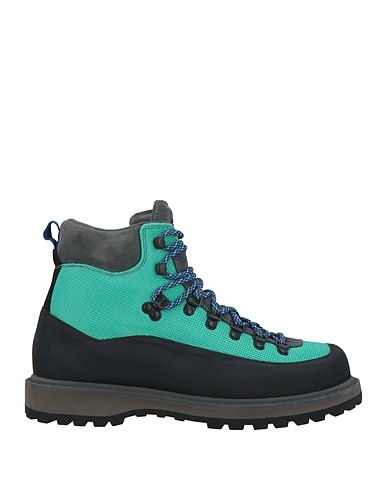 DIEMME Ankle boot Turquoise Leather, Textile fibers
