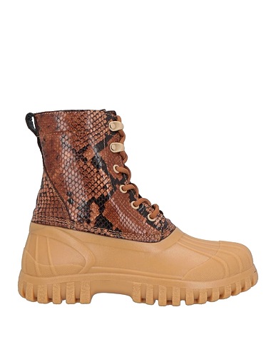 DIEMME Ankle boot Brown Leather, Rubber