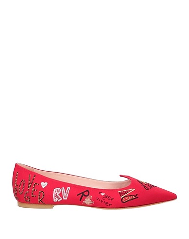 ROGER VIVIER Ballet flats Red Textile fibers