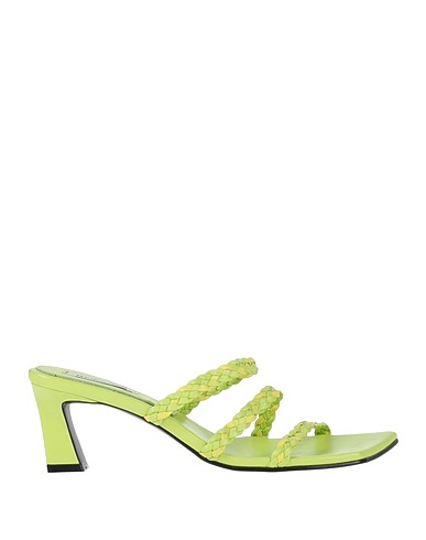 REIKE NEN Sandals Light green Sheepskin, Cow leather