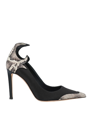 GIUSEPPE ZANOTTI Décolleté Nero Pelle, Fibre tessili