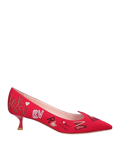 ROGER VIVIER Décolleté Rosso Fibre tessili