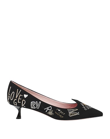 ROGER VIVIER パンプス ブラック 紡績繊維