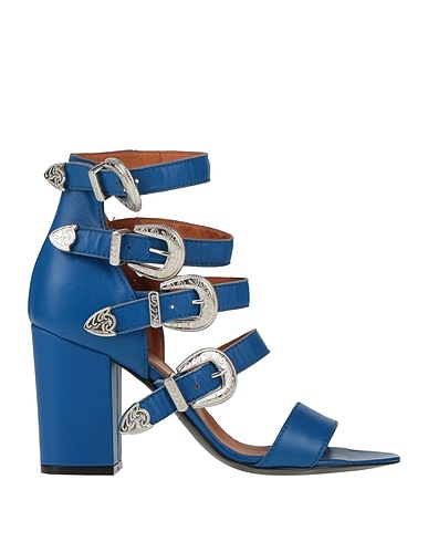 VIA ROMA 15 Sandals Blue Leather