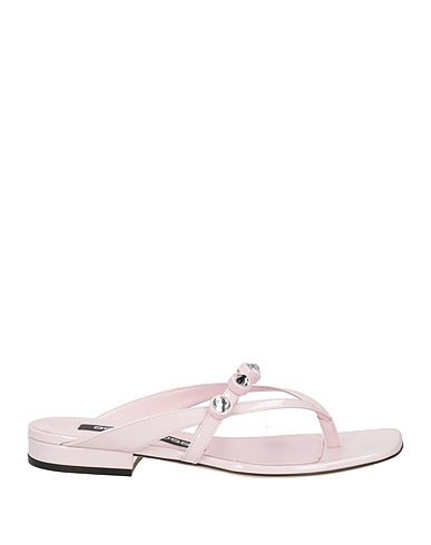 SERGIO ROSSI Flip flops Pink Leather