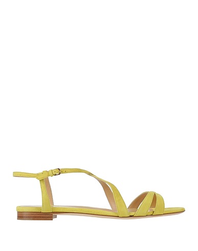 SERGIO ROSSI Sandals Lime green Leather
