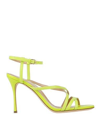 SERGIO ROSSI Sandals Lime green Leather