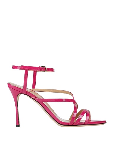 SERGIO ROSSI Sandals Fuchsia Leather