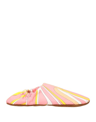 PUCCI Slides and slippers Pink 100% Polyester, Calfskin