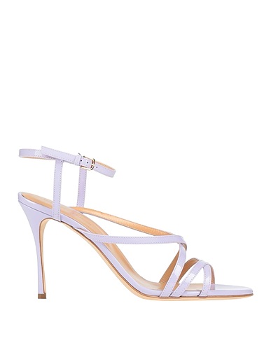 SERGIO ROSSI Sandalen Lila Leder