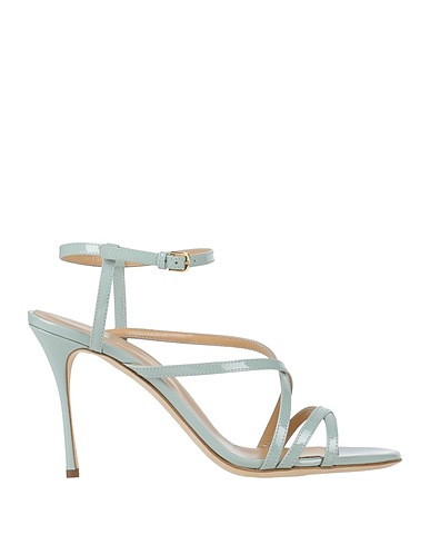 SERGIO ROSSI Sandals Sky blue Leather