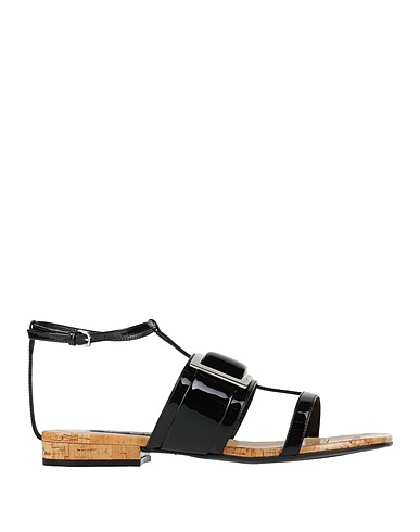 SERGIO ROSSI Sandals Black Leather