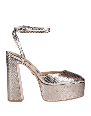 LOLA CRUZ Sandali Platino Pelle